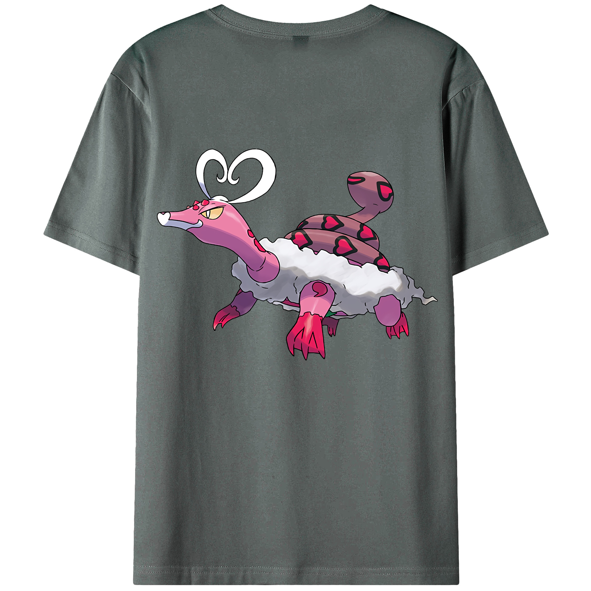 （画像用） ポケットモンスター Pokémon 綿100％ メンズ半袖Tシャツ（バックプリント） 通気性